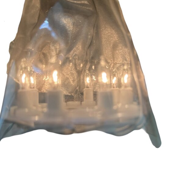 Holiday Light Up Angel Silver Wings and Dress Christmas Vintage Figurine - Picture 9 of 11